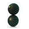 2Pcs Christmas Baubles Ornament Sparkling Velvety Sphere Decoration For Christmas Tree Wreath Mantels Window Display