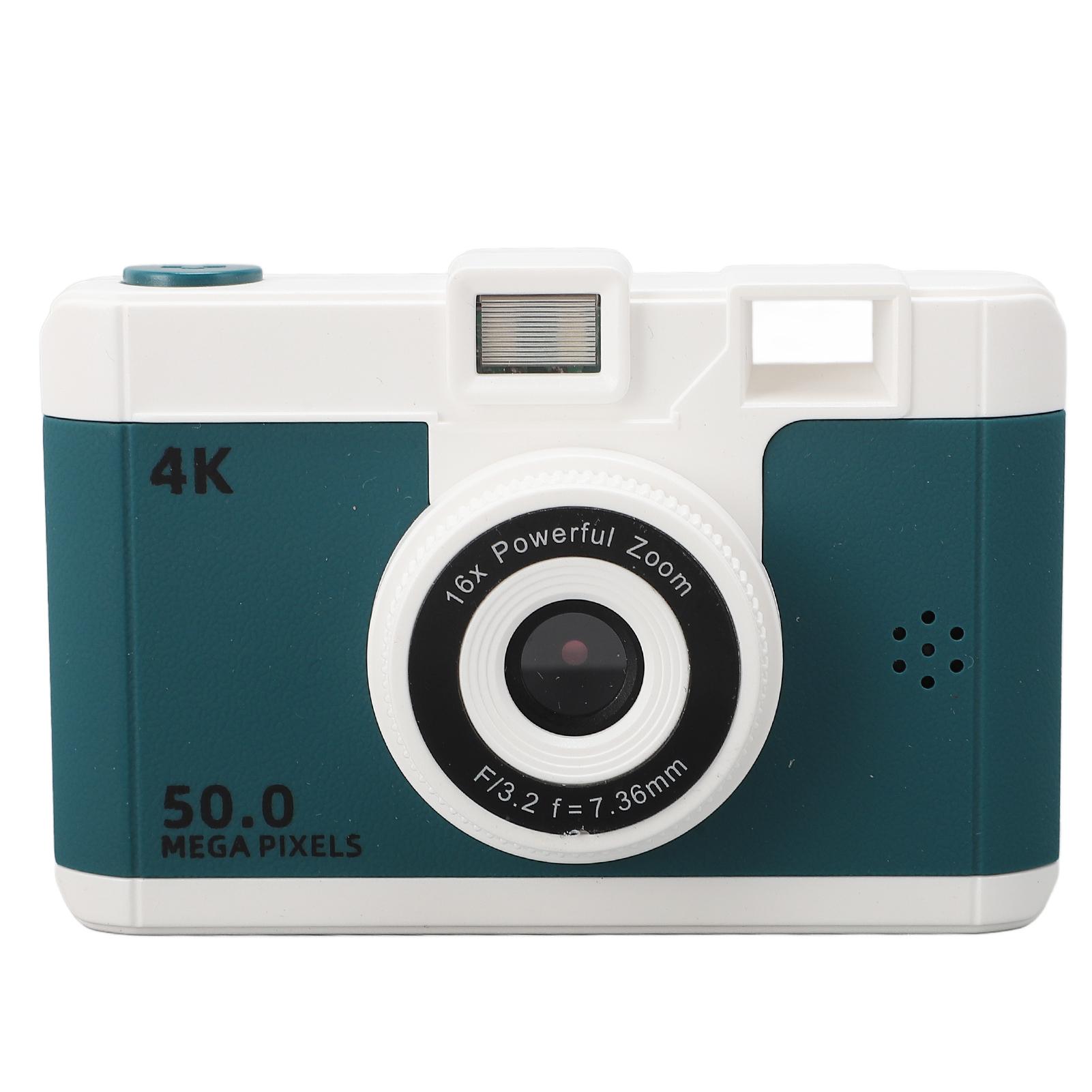 

50МП 1080P Цифрова камера Передня Задня Подвійні камери Компактна Маленька камера з 8-кратним цифровим зумом 2.4 зелений