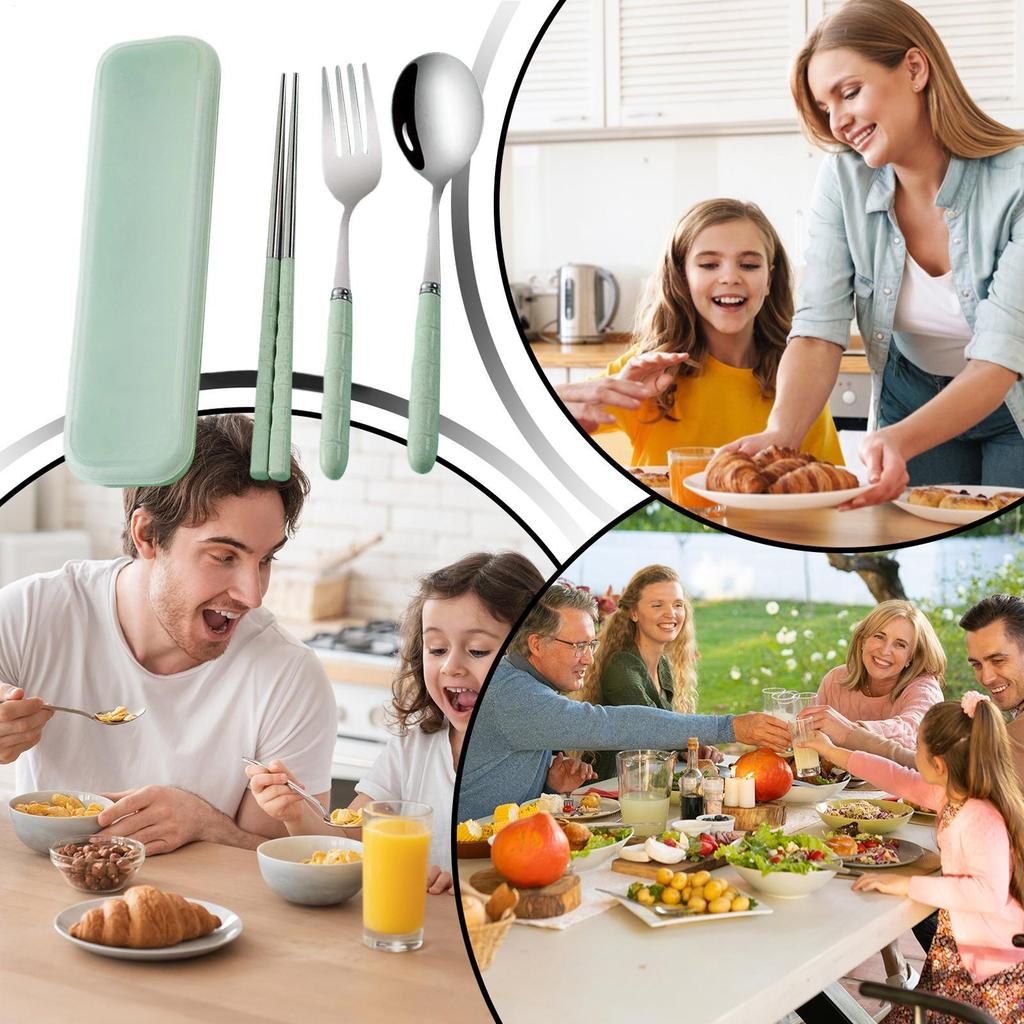 Lunch Utensil Set Stainless Steel Flatware Kitchen Accessories Camping Flatware Sets For Home Wedding Party Picnic Outdoor