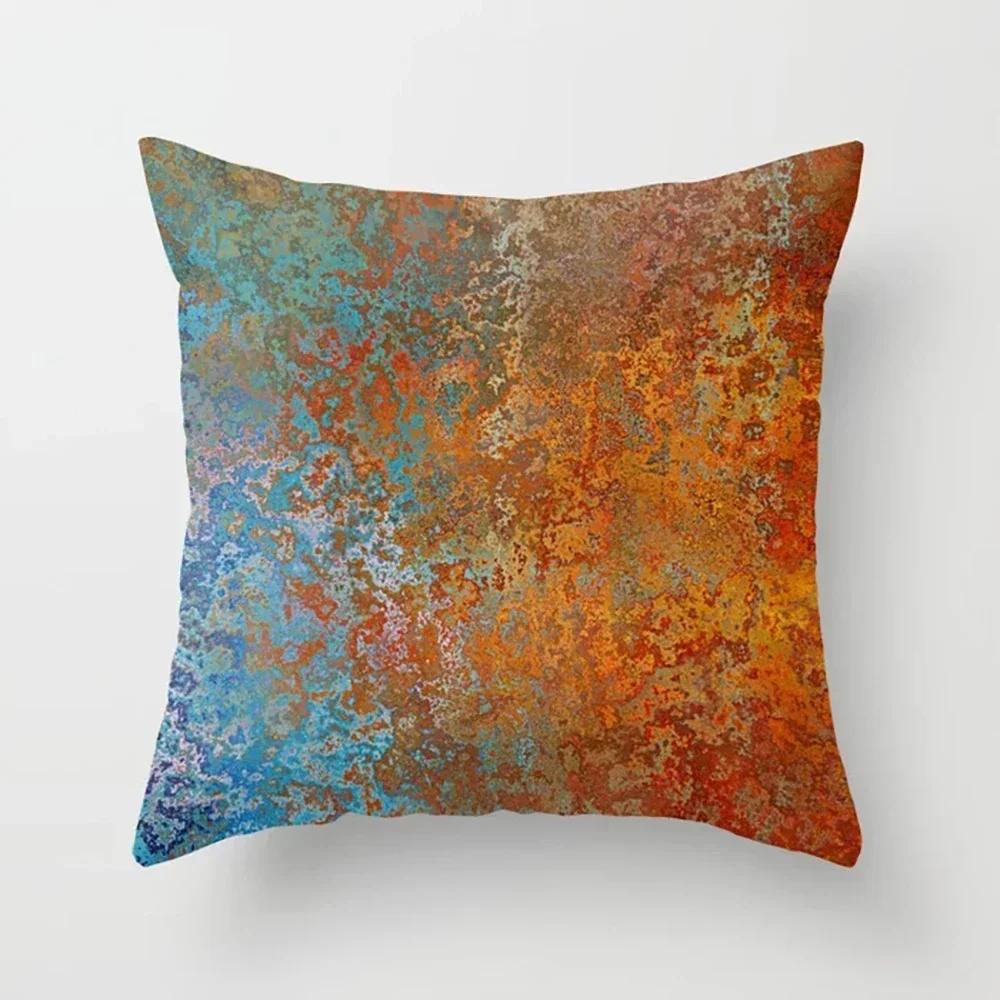 45X45Cm Beautiful Scenery Pillow Case For Sofa Soft Throw Cushion Cover Decor Vintage Landscape Painting Pillowcase