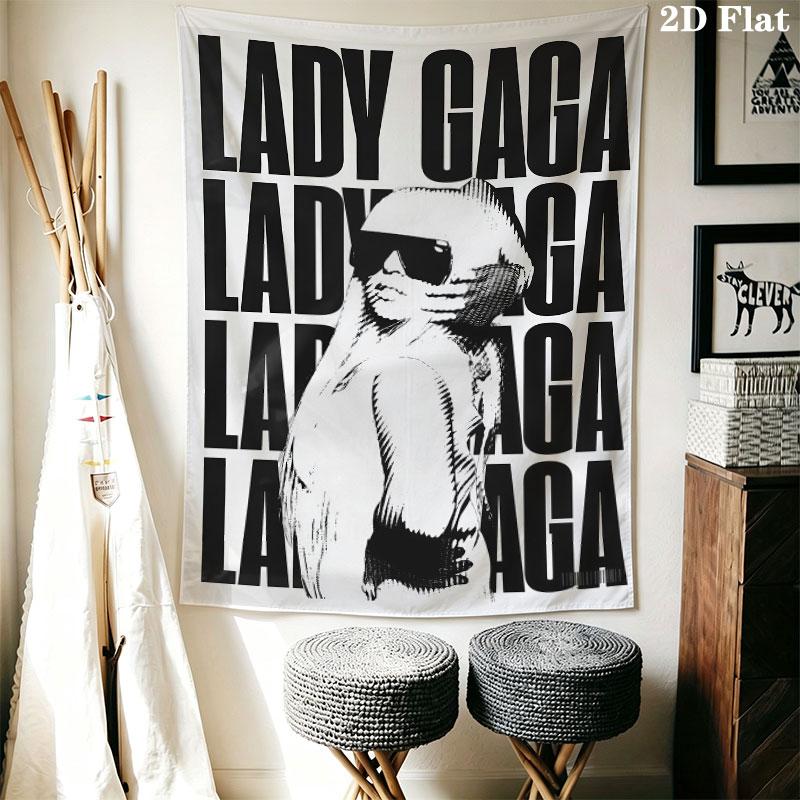 Lady Gaga Vibe Wall Hanging Printed Fabric Blanket Decorative Tapestries for Bedroom Living Room Home Decor