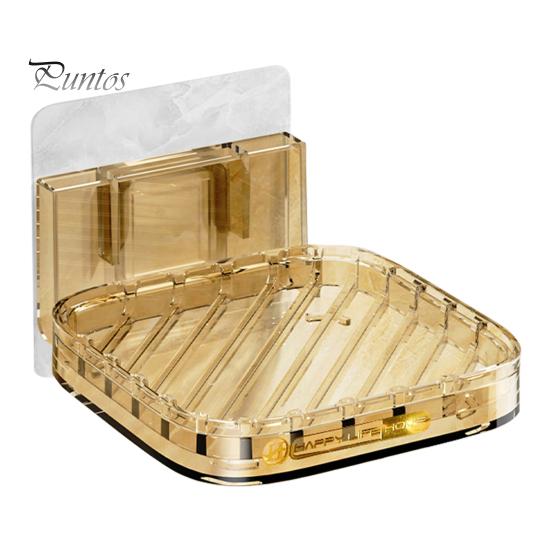 

Настенная мыльница со съемным поддоном для слива. Прочная несущая самоклеящаяся простая в установке полка для мыльниц. жёлтый