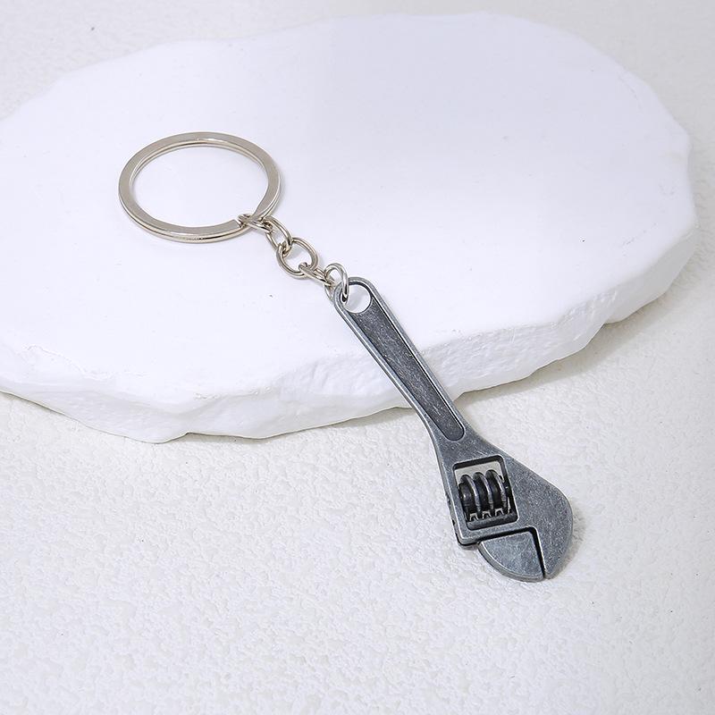 Mini Movable Wrench Zinc Alloy Keychain - Creative Car Pendant Gift
