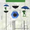 Wrought Iron Frog Bird Feeder with Solar Lamp & Umbrella Stand
