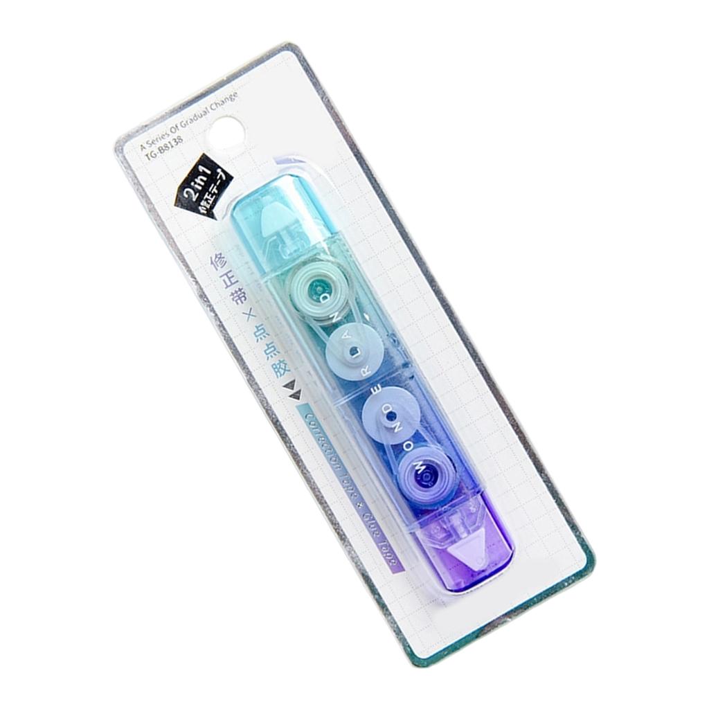 2 In 1 Correction Tape with Adhesive Roller Double Head Correction Tape White Out Tape School Supplies for School
