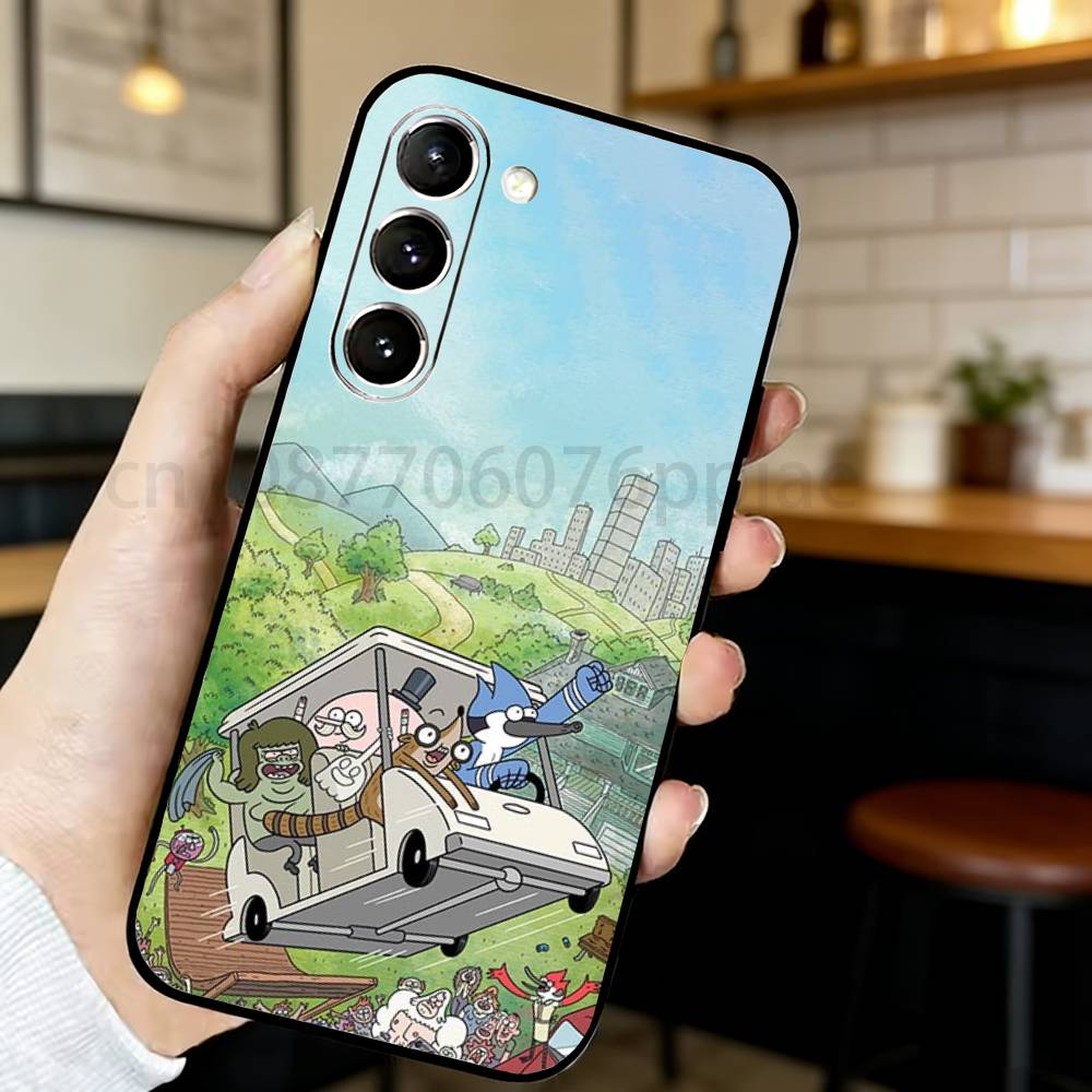 

Regular Show Phone Case For Samsung S20,21,22,23,24,25,26 Ultra,Plus,Black Soft Cover Samsung S26
