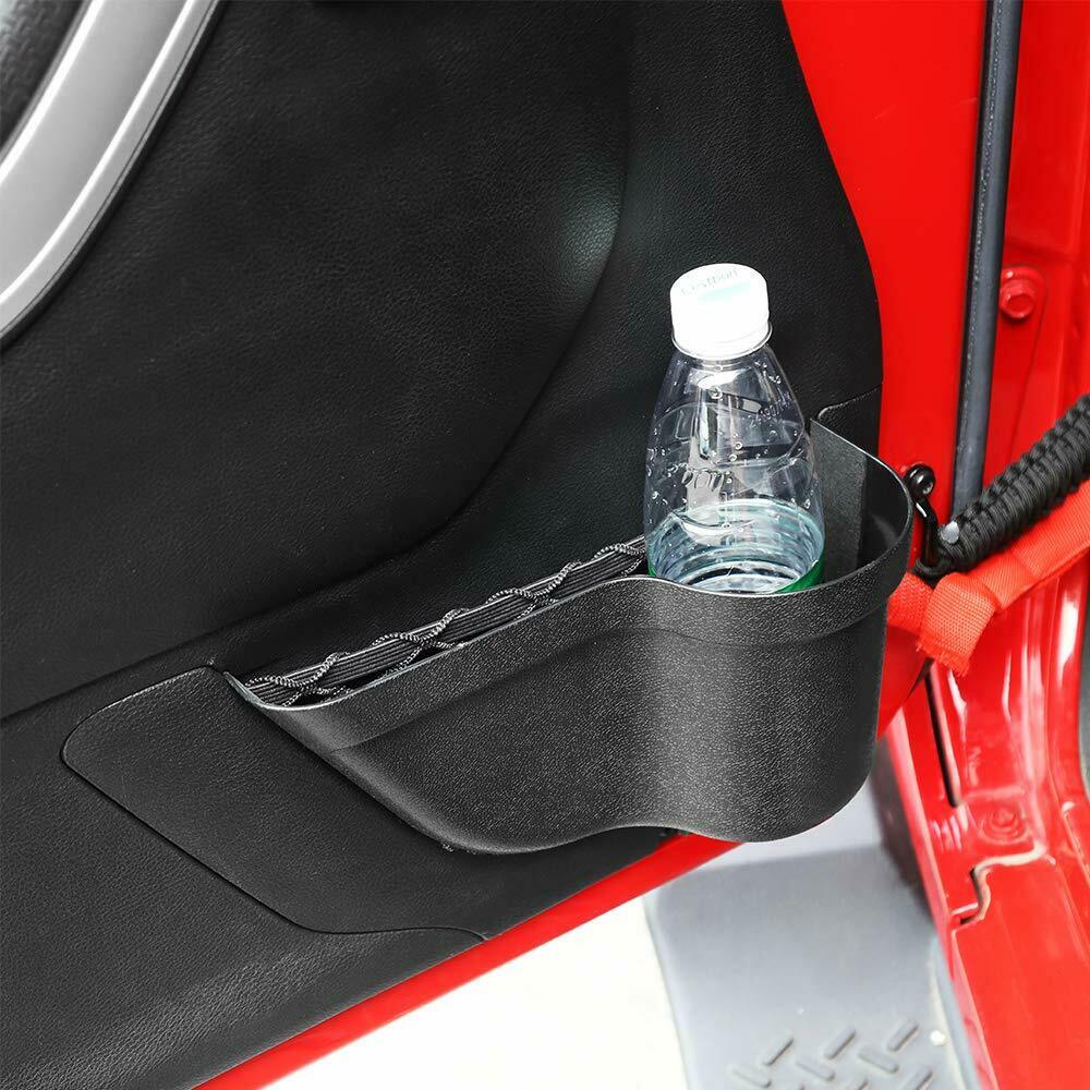 2pcs Front Door Net Pocket Storage Box for Jeep Wrangler JK 2011-2017 Stowing Tidying Storage Organizer Car Interior