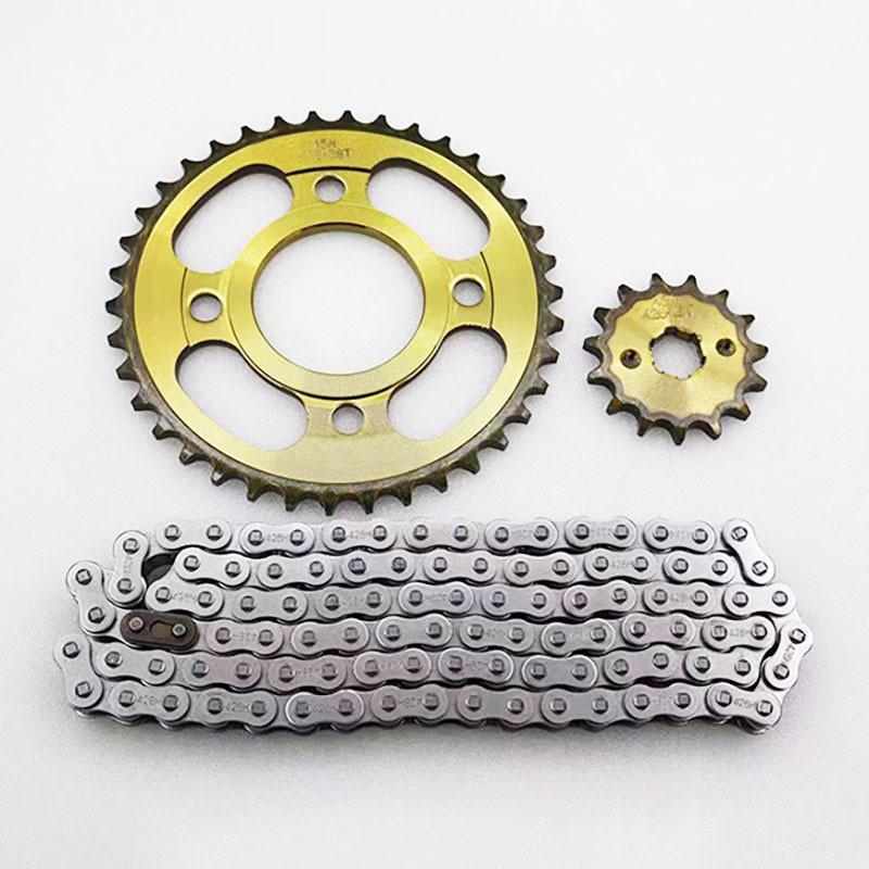 CG125 Motorcycle Chain Sprocket Set 38T Rear 19T Front ZHUJIANG XINGFU Motorbike Replacement Parts