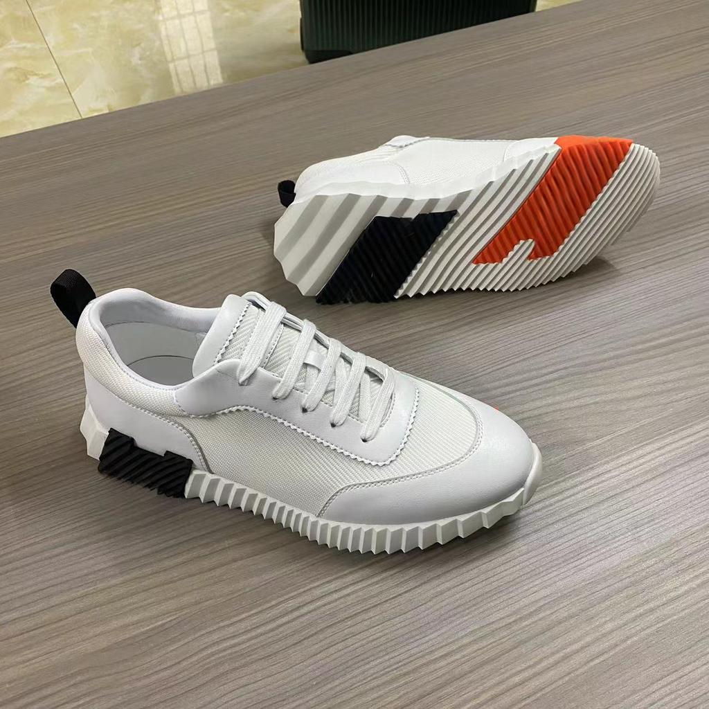 H Home Herren Leder Freizeitsneakers Schwarze Kleine Weiße Schuhe Paar Atmungsaktives Netz Herrenschuhe