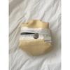Clam Round Pouch _ Leather Lemon Cream