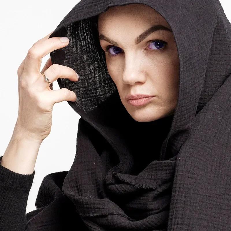 New European and American Men's Scarf with Hat Retro Cotton and Linen Scarf Autumn and Winter Warm Outdoor Sand Dune Shawl