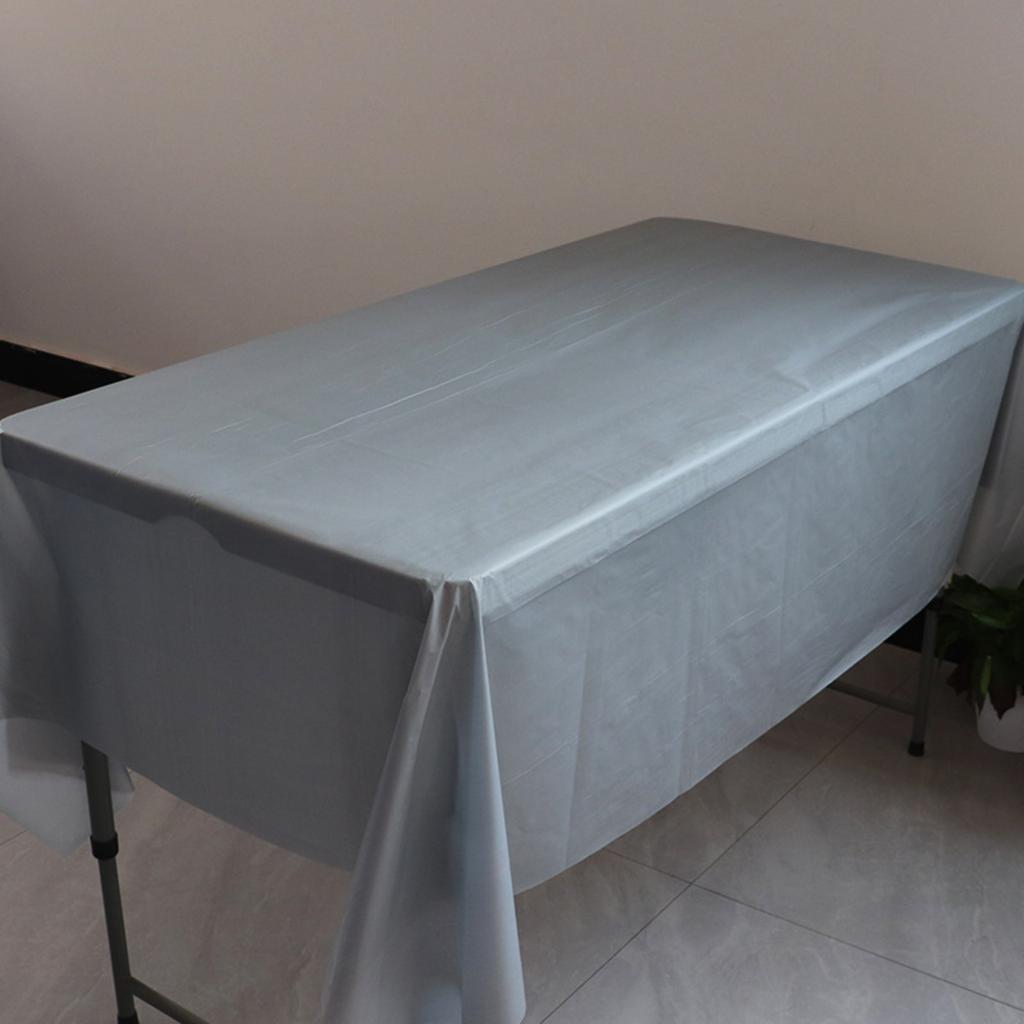 Disposable PE Plastic Party Tablecloth – 137 274 cm Rectangular Table Cover for Birthday, Dessert Table and Events
