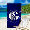 Asciugamano da Spiaggia in Microfibra Stella Splendente dell'FC Schalke, Leggero e Asciugatura Rapida, per Viaggi Estivi, Essenziale per la Spiaggia, Piscina all'Aperto