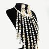 Trendy Shell Tassel Necklace Earrings Set For Women Bohemia Handmade Rope Chain Jewelry Set Summer Holiday Beach Accessory