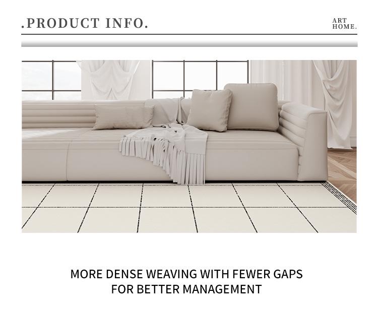 Neuer 2024 Schwarz-Weiß Wasserdichter Schlingen-Velourteppich - Stilvolles, von Düften inspiriertes Design für Wohnzimmer oder Schlafzimmer