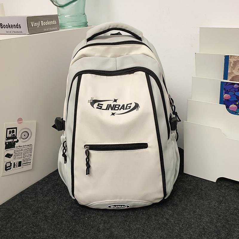 Contrast Color Backpack Large Capacity Backpack Reduced-burden Student Schoolbag