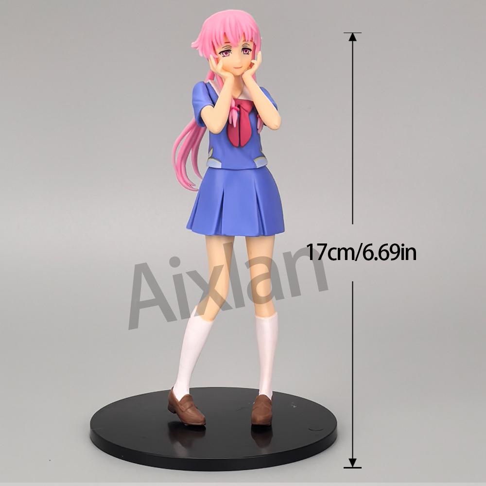 2pcs/set Gasai Yuno PVC Action Figure Future Diary Amine Figure Collectible Model Halloween Christmas Gift Toy Doll