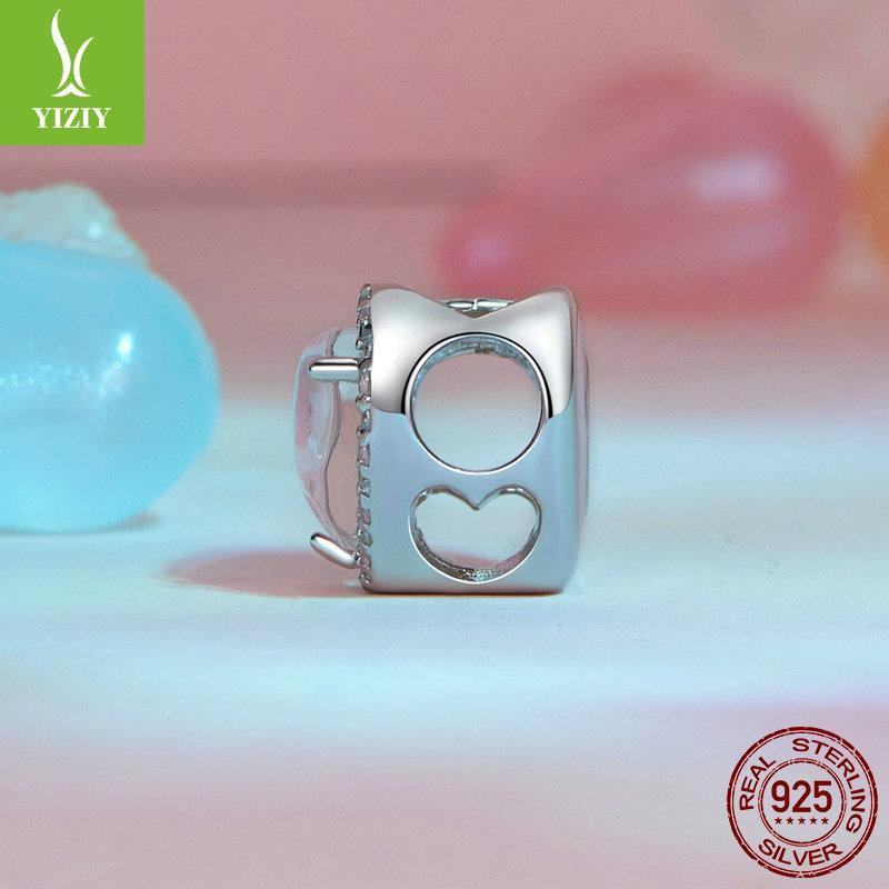 Valentine'S Day Pink Love Diy Bracelet Beaded, Gift For Girlfriend S925 Silver Bead Accessories