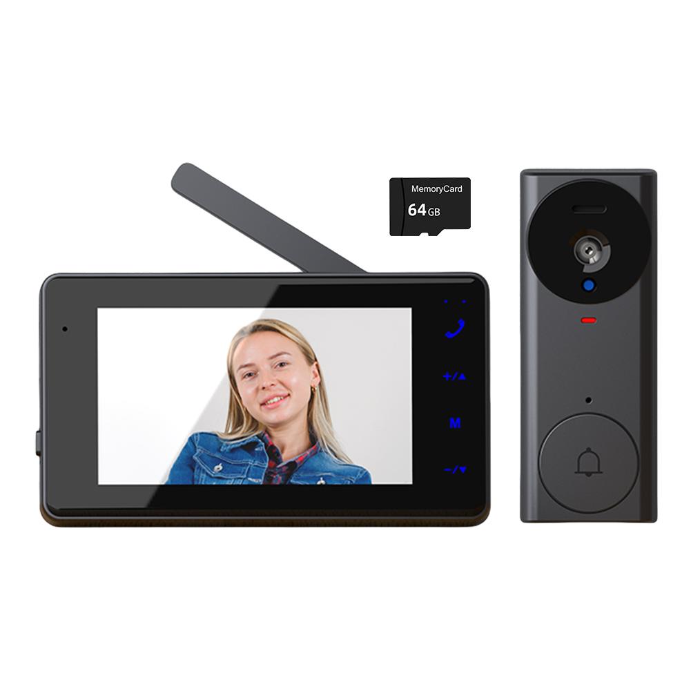 

4.3 Inch IPS Screen Smart Video Doorbell 2.4G Wi-Fi HD Video Doorbell Intelligent Video Intercom Doorbell for Family Apartment