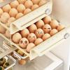 Double Layer Egg Freshness Storage Box with PET Timer - Refrigerator Drawer Style