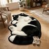High-Density Cat-Shaped Area Rug Stain Resistant Home Decor Carpet Bedroom Rug  Nursery Room