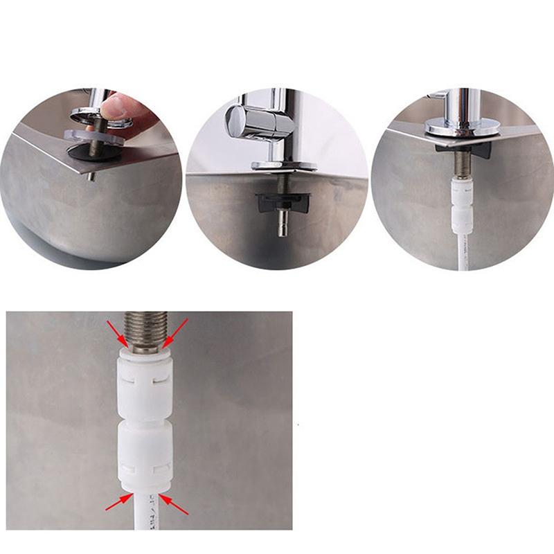 Rotatable Sink Faucet Connect Reverse Osmosis Faucet 1/4 Inch Tainless Steel Kitchen Water Faucet 2Heads Drinking Tool