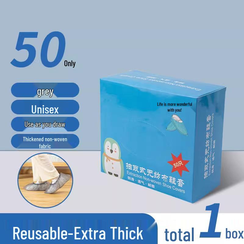 Vastagított Nem szőtt Vízálló Csúszásmentes Eldobható Cipővédők Felnőttek és Diákok Számára