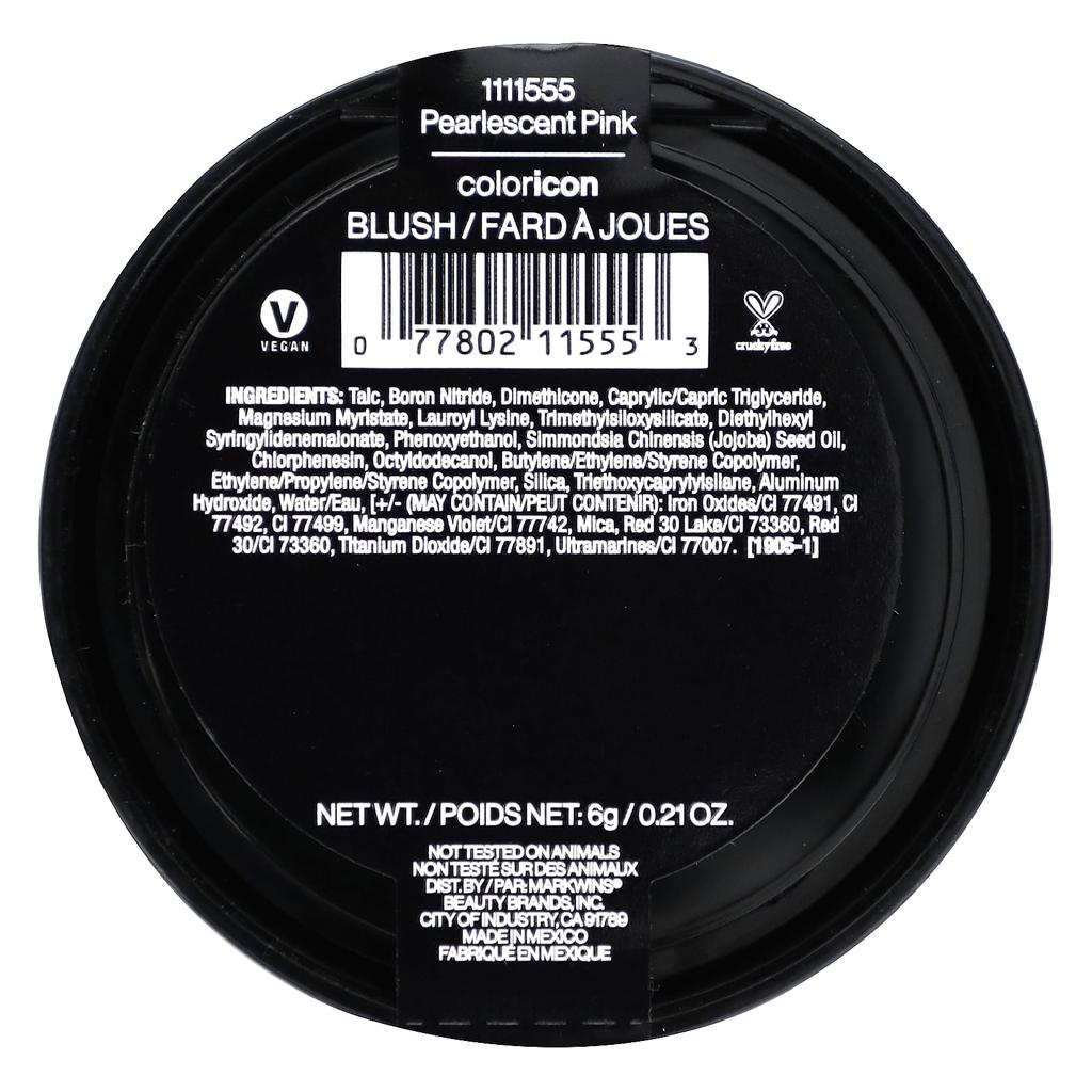 Ikona Koloru, Róż do policzków, 111555 Różowy Perłowy, 6G(0.21 uncji)