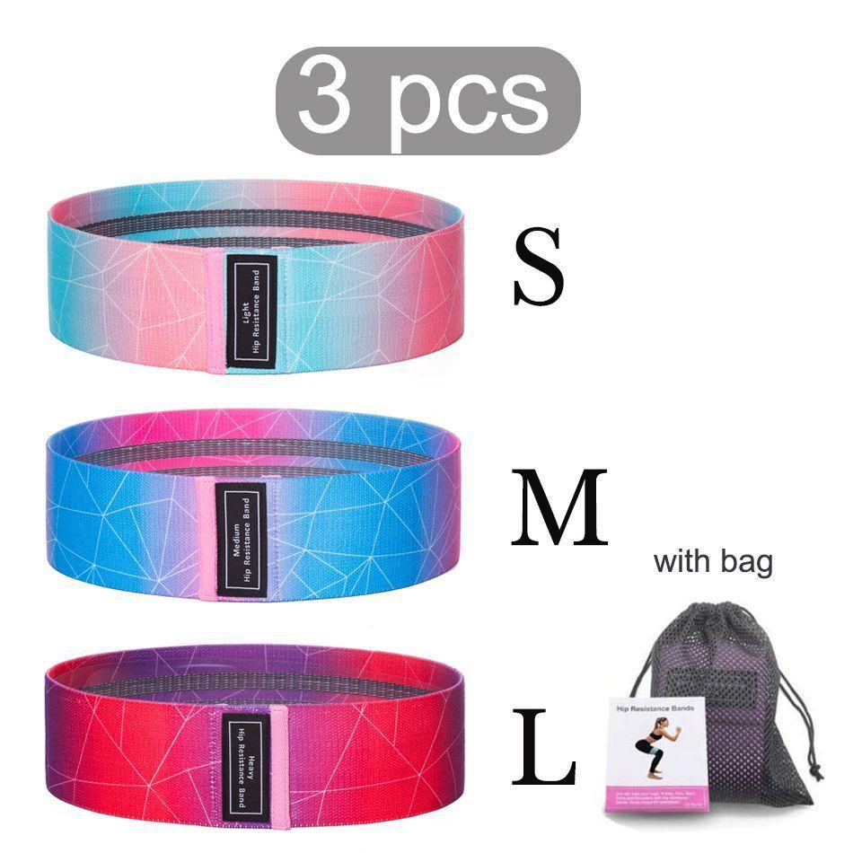 Exercise Workout Bands for Women and Men, 3 Set of Stretch Bands for Booty Legs for Yoga Starter, Pilates Flexbands