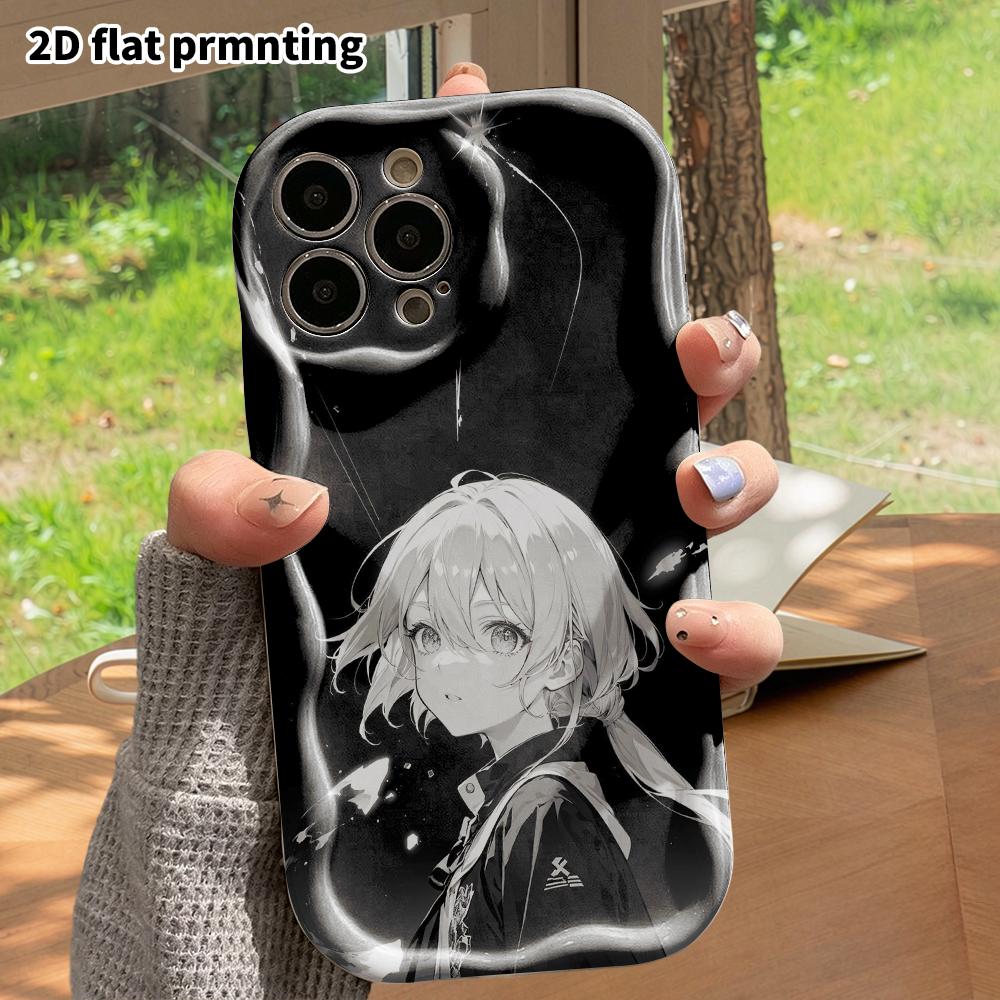 Mobildeksel: 2D flat, passer til iPhone 18 17 16 15 14 13 12 Pro, animejente, perfekt jule- og Halloween-gave