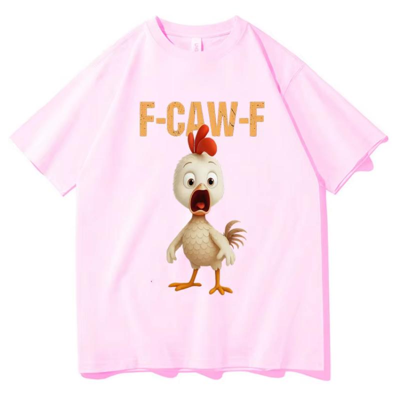 F Caw F Kuřecí Tričko Pláž Úžasné Ženy Humor Pohodlné Tričko Kuře Hip Hop Estetické Ležérní Oversized Výprodej Topy Streetwear