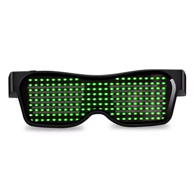 Led Party Glasses Multilingual USB Charge Led Flashing Luminous Eyewear Christmas Concert Birthday Party Holiday Glow Sunglasses