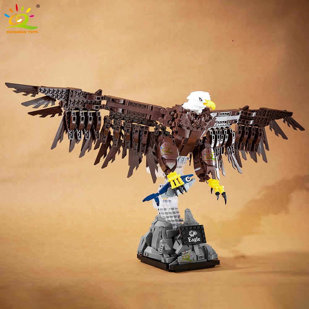 Moc Eagle Model Building Block Falcon Animal Series Bricks Assembly Toy For Children Diy Home Desk Decoraction