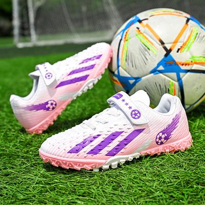 Girls Professional Football Shoes Broken Nails Women's Primary School Students Velcro Junior High School Adult Children Boys Training Shoes