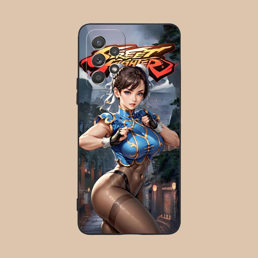 

Street Fighter Chunli Phone Case for Samsung Galaxy M55 54 42 35 34 33 32 23 22 15 14 13 12 F55 5G Colorful Cover Cover Pretty Galaxy M55