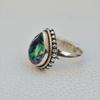 Natural Mystic Topaz Ring, Handmade Ring, 925 Sterling Silver Ring, Teardrop Mystic Topaz Ring, Gift for Her