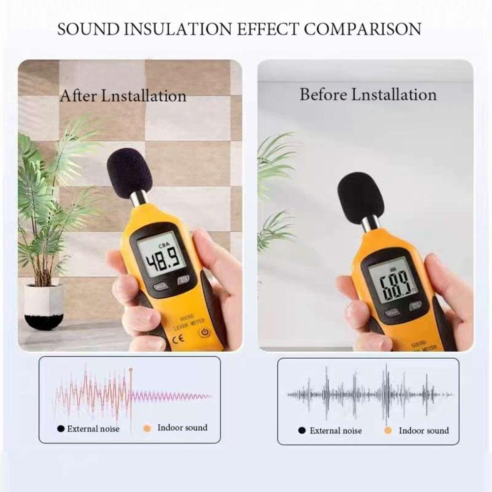 30x60cm Self-adhesive Wall Stickers 9mm Thick 3D Three-dimensional Felt Wall Panels Anti-collision Soundproof Wallpaper