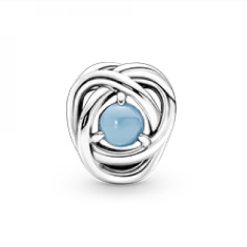 Pandora December Turquoise Blue Eternity Circle Charm 790064c02