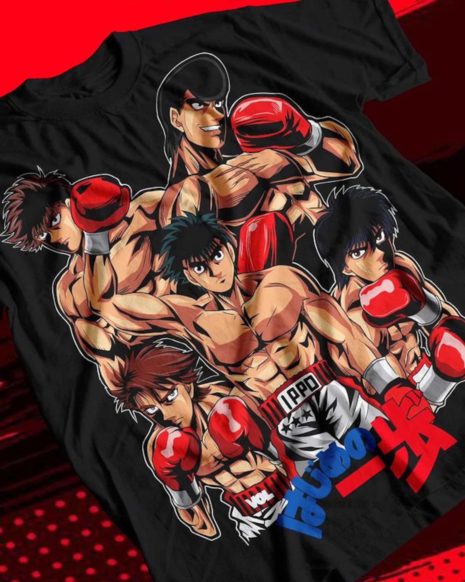 Vintage Boxing Anime Retro Manga T-Shirt, Sport 90s Anime Lovers, Boxing GYM Anime T-Shirt, Otaku Ropa, Graphic Anime Unisex Shirt XL