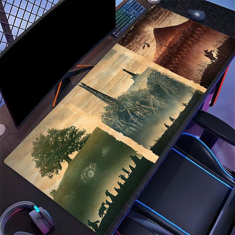 The Lord of the Rings Mouse Pad, Large Gaming Desk Mat, Non-slip XXL Mousepad for Laptop & Tablet, Mini PC Playmat with Stitched Edges