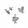 Silver Earrings Pendant Doves Dove Bird