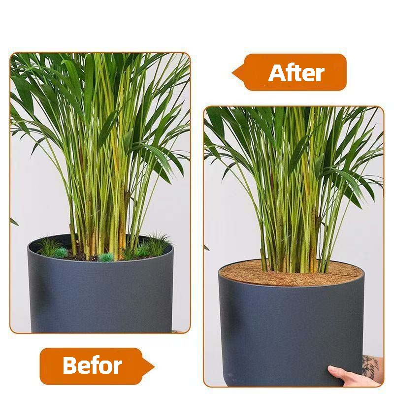 Nuovo Vaso per Piante Tappetino in Fibra di Cocco Rotondo Scanalato Pad Piatto per Prevenzione Erbacce Fuoriuscita Terriccio Strumento da Giardinaggio