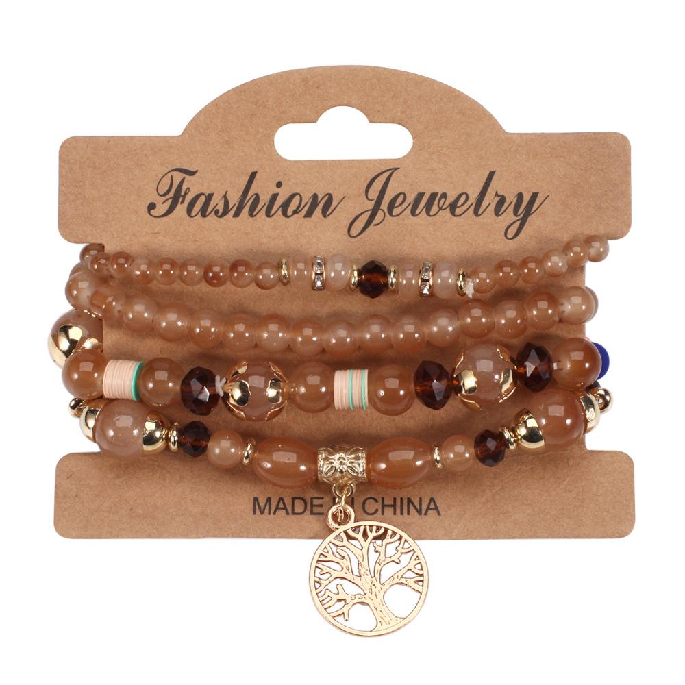 Ing Tree Peace Beautiful Bead Bracelet Women's New Glass Vacation Jewelry