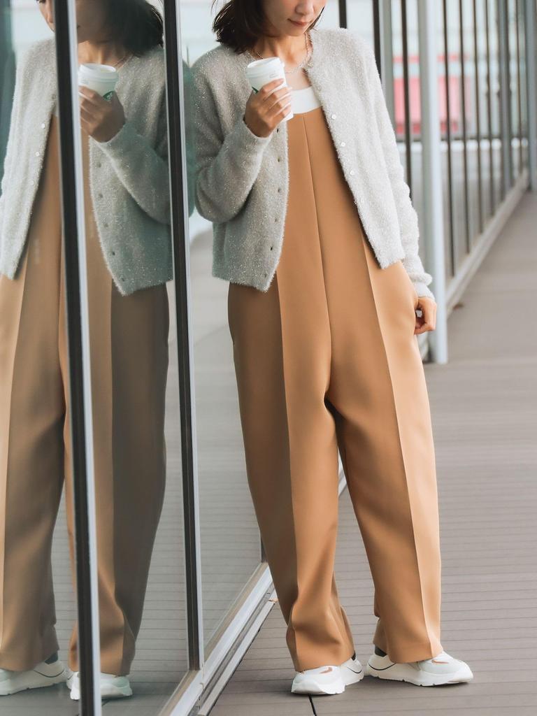 B:MING LIFE STORE by BEAMS / Large/Sized Knit B:MING by BEAMS Lamé Knit Cardigan Women's Beige One Size