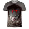 Summer Round Neck 3D Joker Resurrection Night Print Top Fashionable Casual Short Sleeved Men's T-shirts