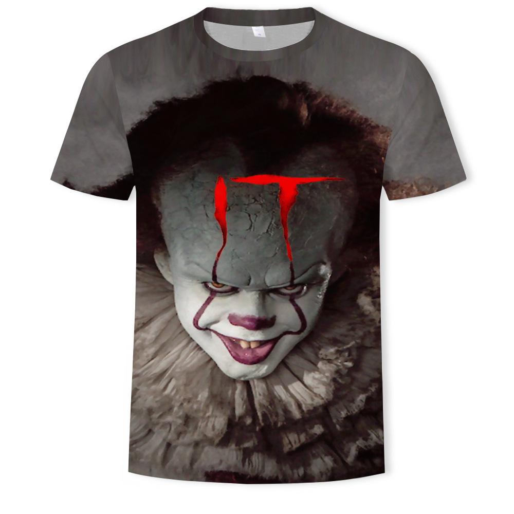 Summer Round Neck 3D Joker Resurrection Night Print Top Fashionable Casual Short Sleeved Men's T-shirts