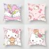 Hello Kitty Plush Pillow Cover With Soft Peach Skin Fabric For Bedroom And Couch Decor