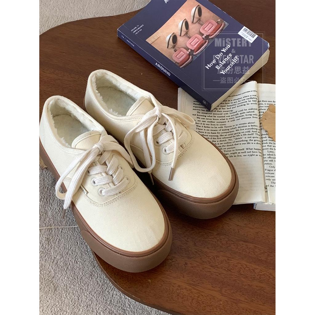 Platform plaid shoes women's new one-pedal heightening canvas shoes versatile board shoes 528
