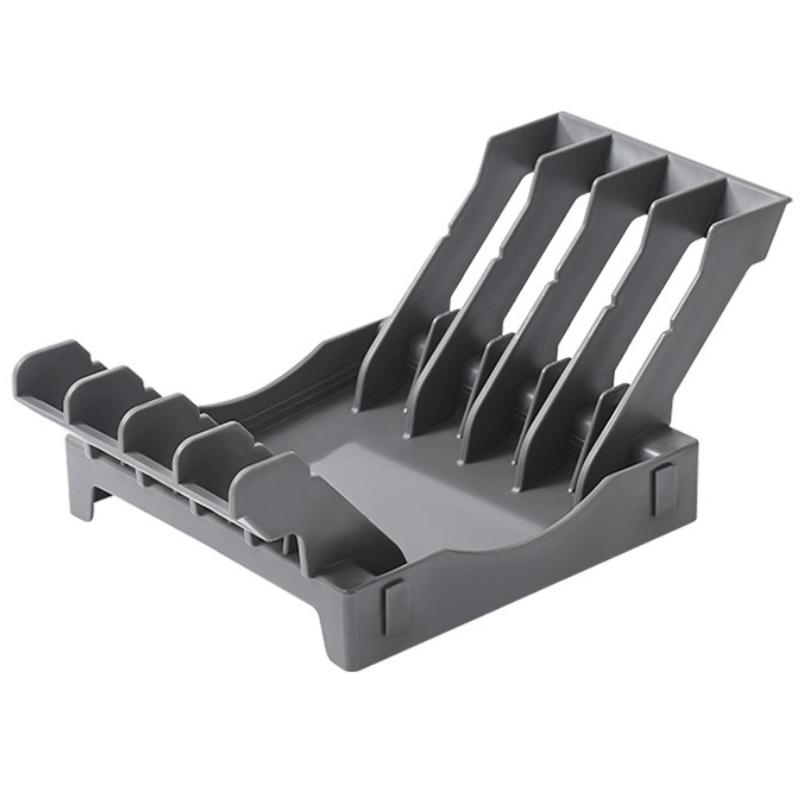 

Кухонная стойка для хранения посуды, вертикальная сушилка для шкафа, органайзер для тарелок, органайзер для крышек кастрюль, полка-органайзер для шкафа для тарелок, гаджеты серый