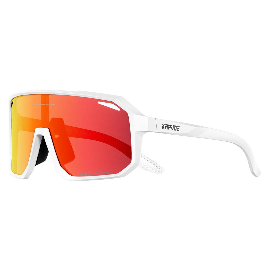 Lunettes de Soleil Sportives Polarisées Kapvoe pour Homme Lunettes de Vélo Photochromiques Lunettes de Vélo d'Extérieur pour Vélo VTT UV400